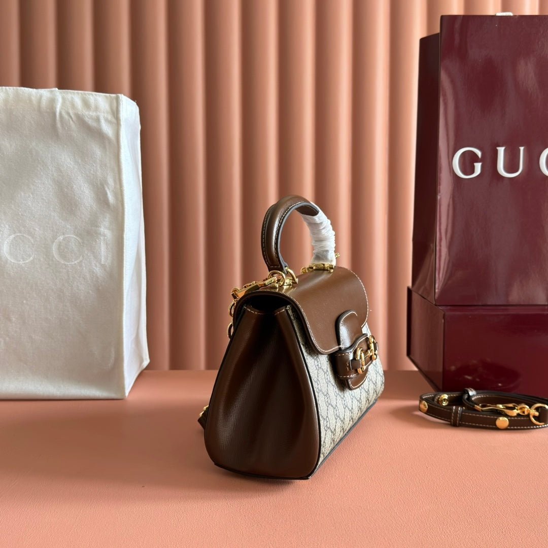 Gucci Horsebit 1955 Bag 22 in Brown Beige - Afbeelding 2