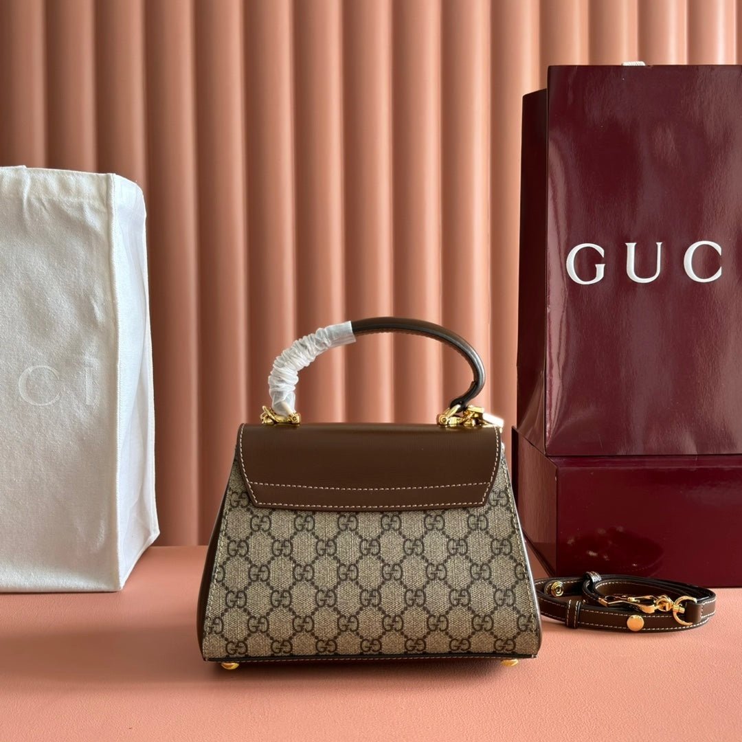 Gucci Horsebit 1955 Bag 22 in Brown Beige - Afbeelding 3