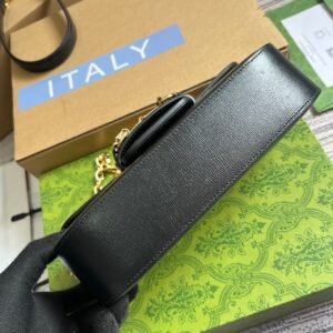Alternative view of Gucci Crystal Horsebit 1955 Black Gold