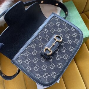 Alternative view of Gucci Horsebit 1955 Black Denim in Medium