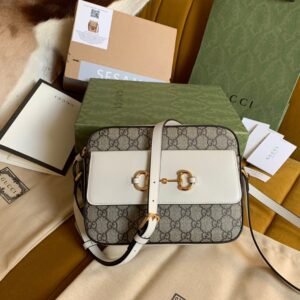 Gucci Horsebit 1955 in Beige White Gold