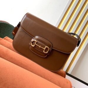 Gucci Horsebit 1955 Brown Gold in Medium
