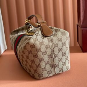 Alternative view of Gucci Vanity Top Handle Bag Brown Beige