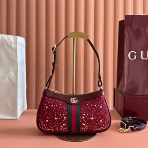 Gucci Ophidia Bag in Red with Rhinestones