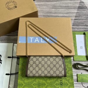 Alternative view of Gucci Blondie Wallet on Chain (WOC) in Brown Beige