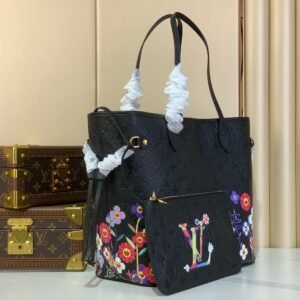 Alternative view of Louis Vuitton Takashi Murakami Neverfull Black Multicolor Foral