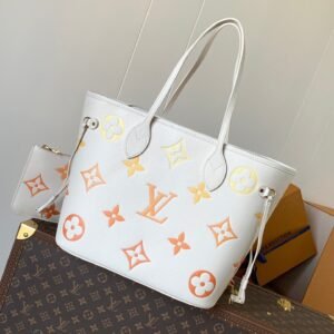 Louis Vuitton Neverfull in White Orange