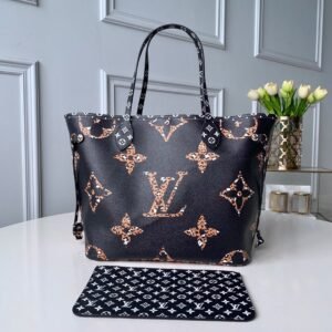 Louis Vuitton Neverfull Jungle in Black Brown