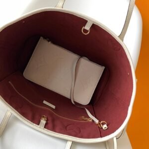 Alternative view of Louis Vuitton Neverfull in White Red