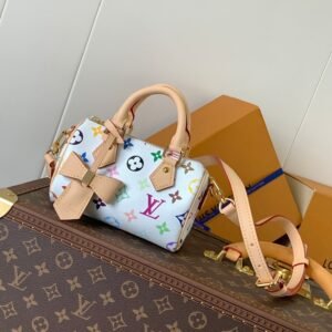 Louis Vuitton x Takashi Murakami White Colorful Monogram Speedy Bag
