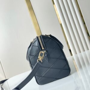 Alternative view of Louis Vuitton Malletage Speedy in Black Gold