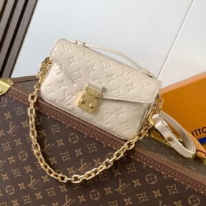 Louis Vuitton Pochette Metis East West Beige Gold