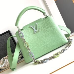Louis Vuitton Capucines in Green Blue