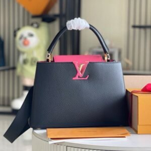 Louis Vuitton Capucines in Black Pink