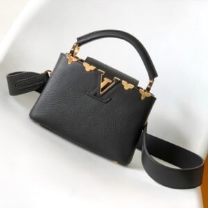 Louis Vuitton Capucines in Black Gold