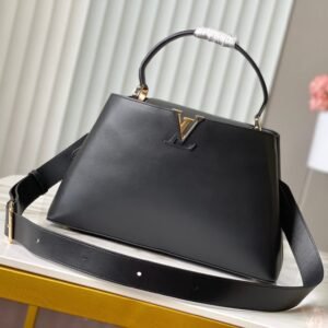 Louis Vuitton Capucines GM in Black Gold