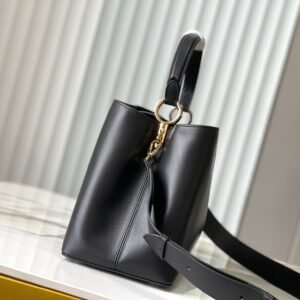 Alternative view of Louis Vuitton Capucines GM in Black Gold