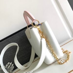 Alternative view of Louis Vuitton Capucines in White Pink