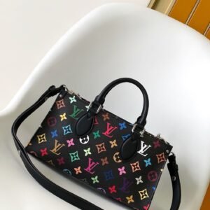 Alternative view of Louis Vuitton x Takashi Murakami OnTheGo East West Bag in Black Multicolor Monogram