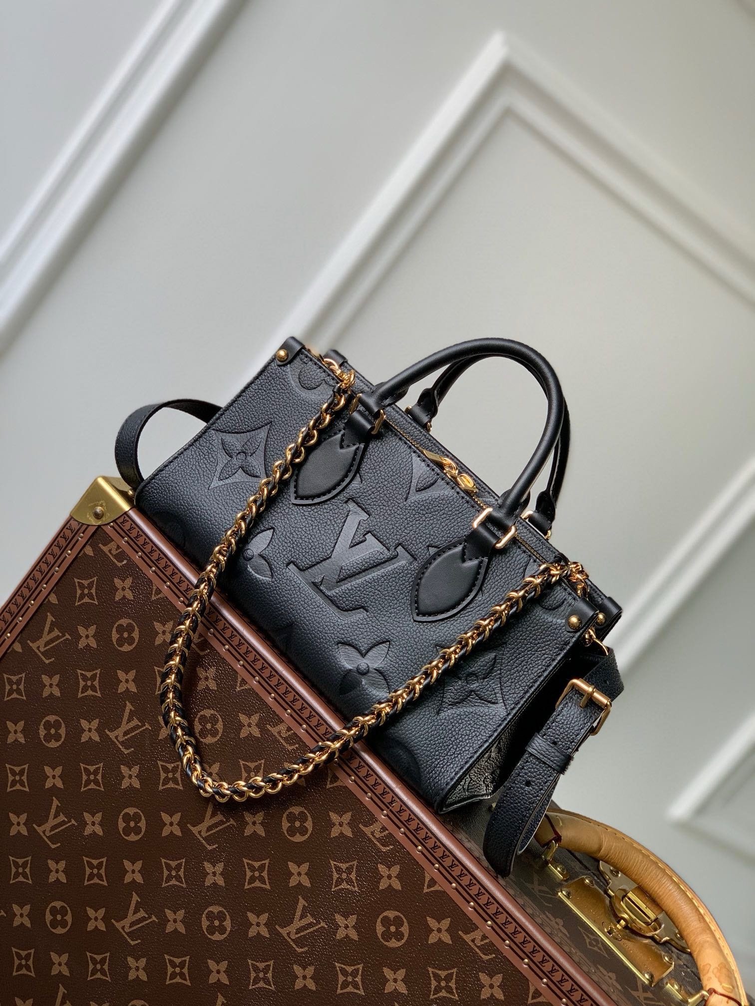 Louis Vuitton OnTheGo East West Bag in Black Gold