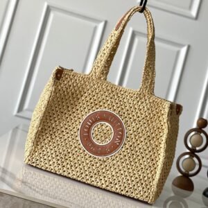 Louis Vuitton OnTheGo in Beige Woven Raffia