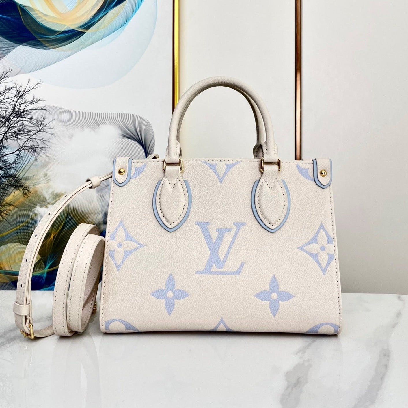 Louis Vuitton OnTheGo PM Cream Blue