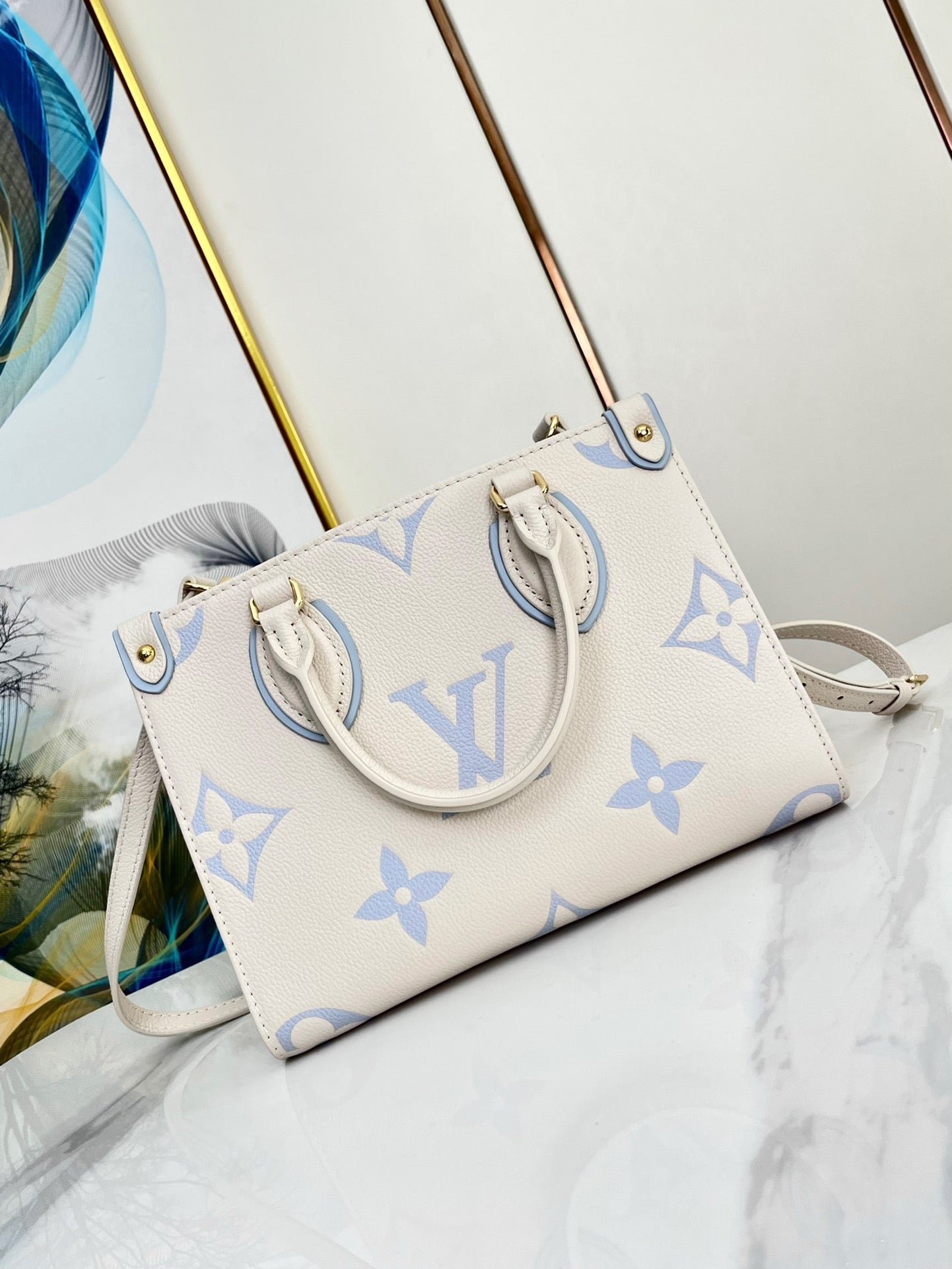 Louis Vuitton OnTheGo PM Cream Blue - Afbeelding 2