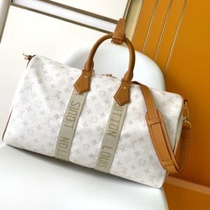 Alternative view of Louis Vuitton Keepall Bandouliere 45 in White Monogram