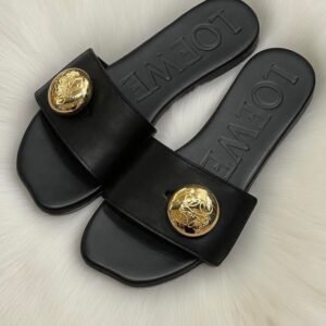 Loewe Sandals in Black Gold
