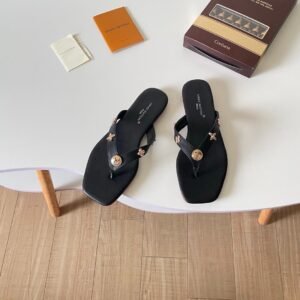 Alternative view of Louis Vuitton Slide Sandals in Black Gold