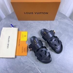 Louis Vuitton Sandals in Black Gold