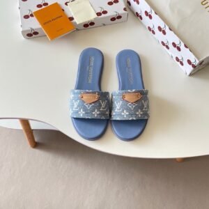 Louis Vuitton Sandals in Blue Denim