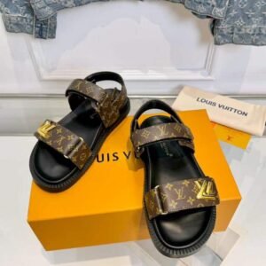 Louis Vuitton Sandals in Brown Gold