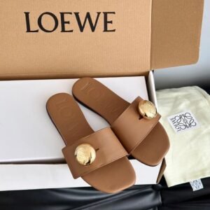 Alternative view of Loewe Sandals in Brown Gold