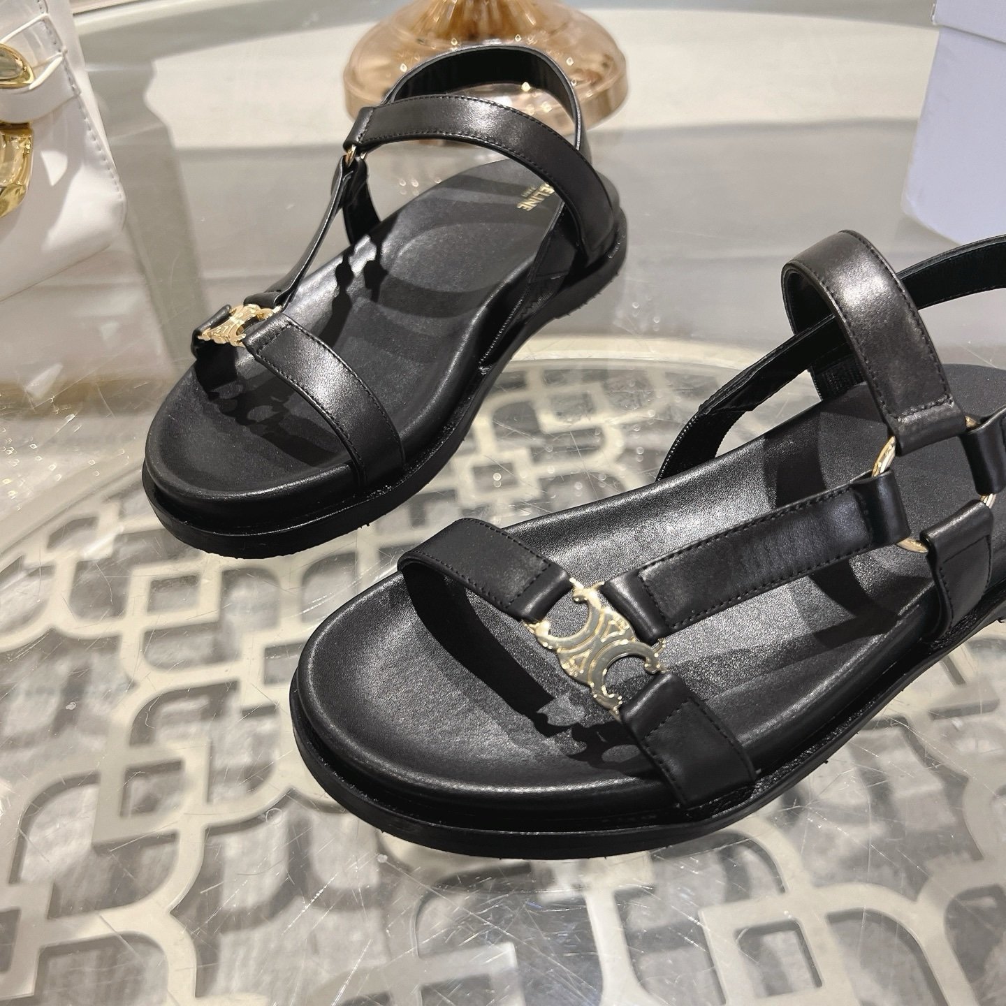 Celine Maud Sandals in Black Gold - Afbeelding 5