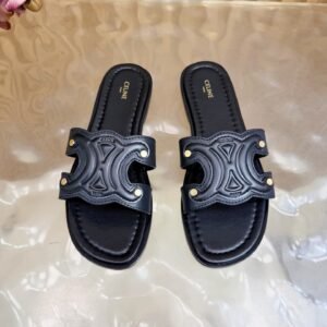 Celine Marina Slide Sandals in Black