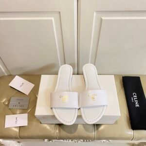 Celine Coast Sandals in White Gold