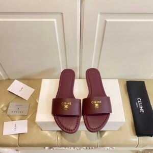 Celine Coast Sandals in Burgundy