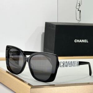 Alternative view of Chanel Sunglasses in Black White