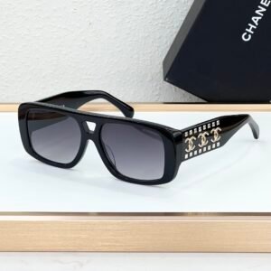 Alternative view of Chanel Sunglasses in Black Gold