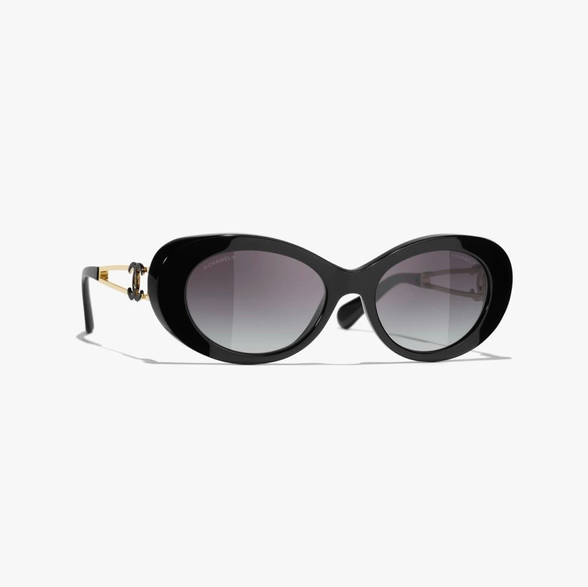 Chanel Sunglasses in Black Gold