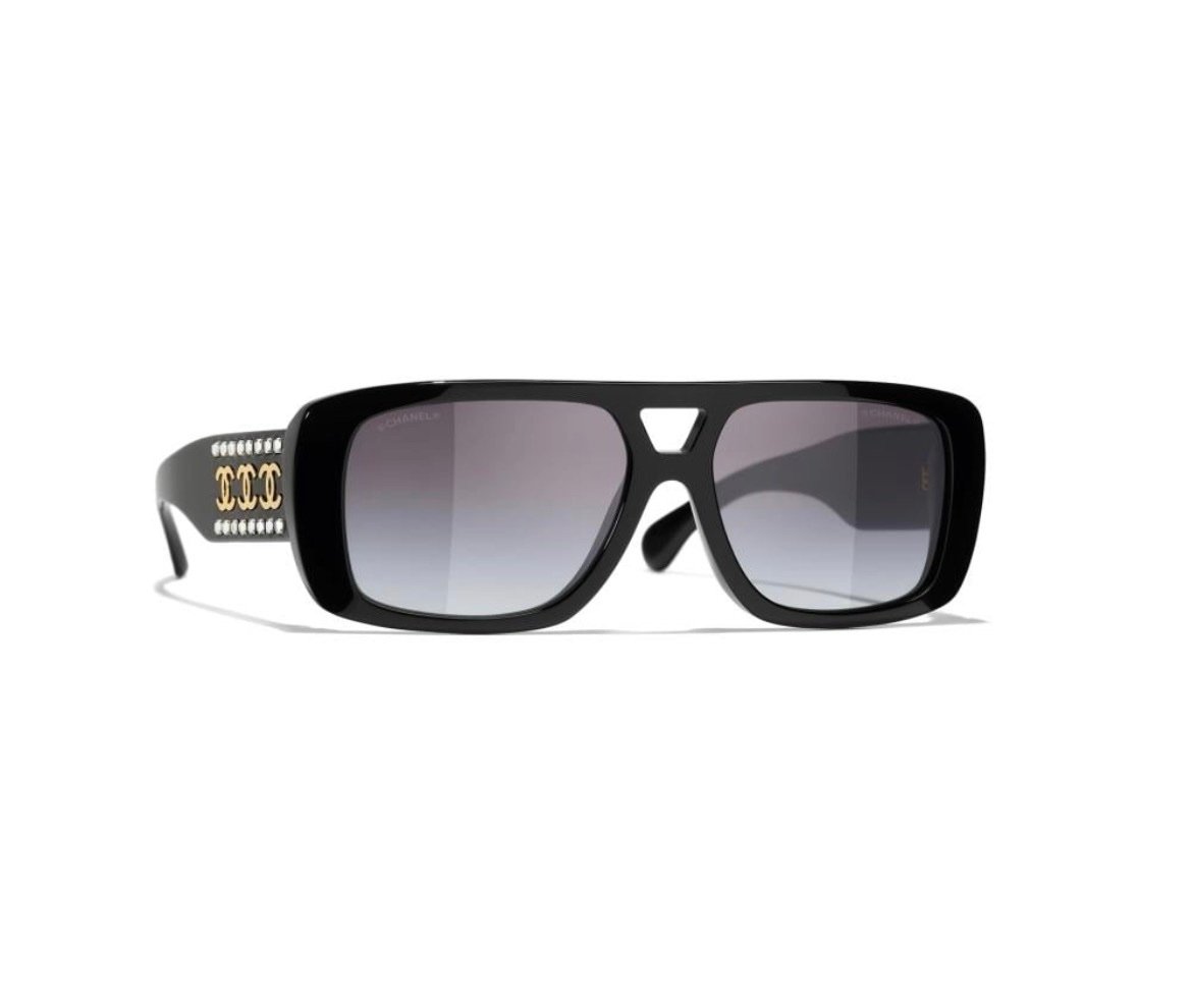 Chanel Sunglasses in Black Gold