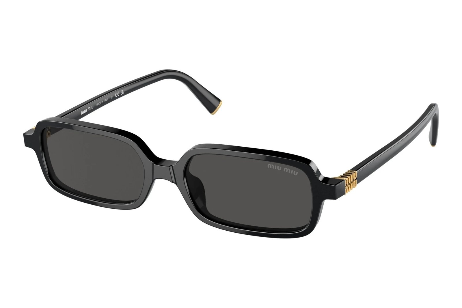 Miu Miu Sunglasses in Black Gold