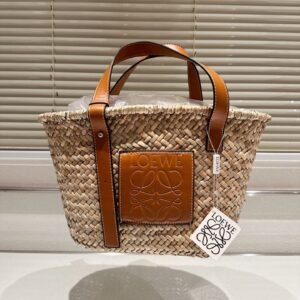 Loewe Basket Bag in Beige Raffia