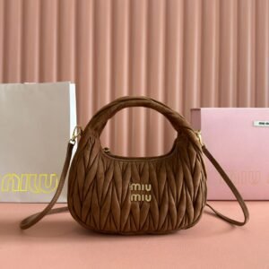 Miu Miu Small Wander Bag Brown Suede