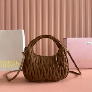 Alternative view of Miu Miu Small Wander Bag Brown Suede