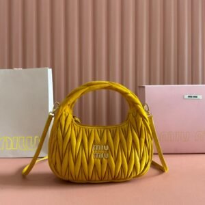 Miu Miu Small Wander Bag Yellow Suede