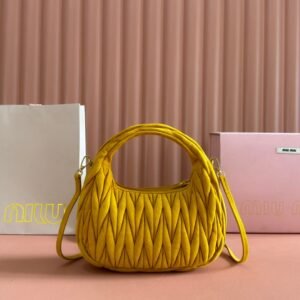Alternative view of Miu Miu Small Wander Bag Yellow Suede
