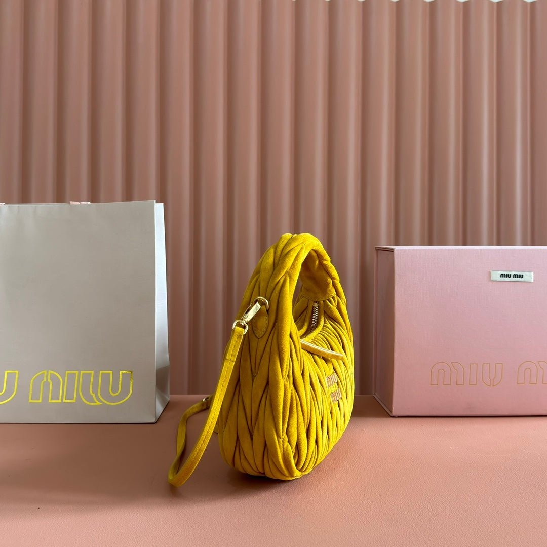 Miu Miu Small Wander Bag Yellow Suede - Afbeelding 3