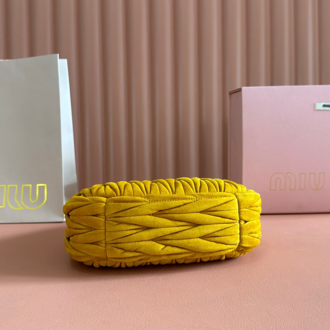 Miu Miu Small Wander Bag Yellow Suede - Afbeelding 4